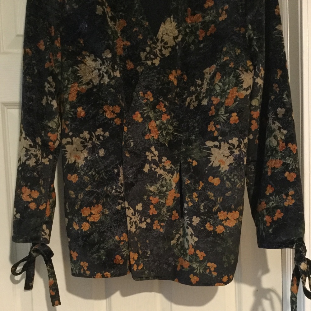 Floral Velvet Day Jacket size XL - Picture 3 of 7